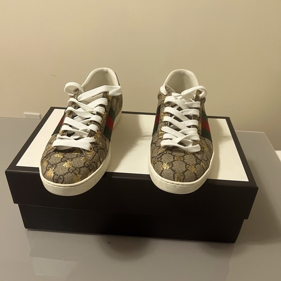 Gucci men’s ace GG supreme sneakers: size 7 - Picture 3 of 6